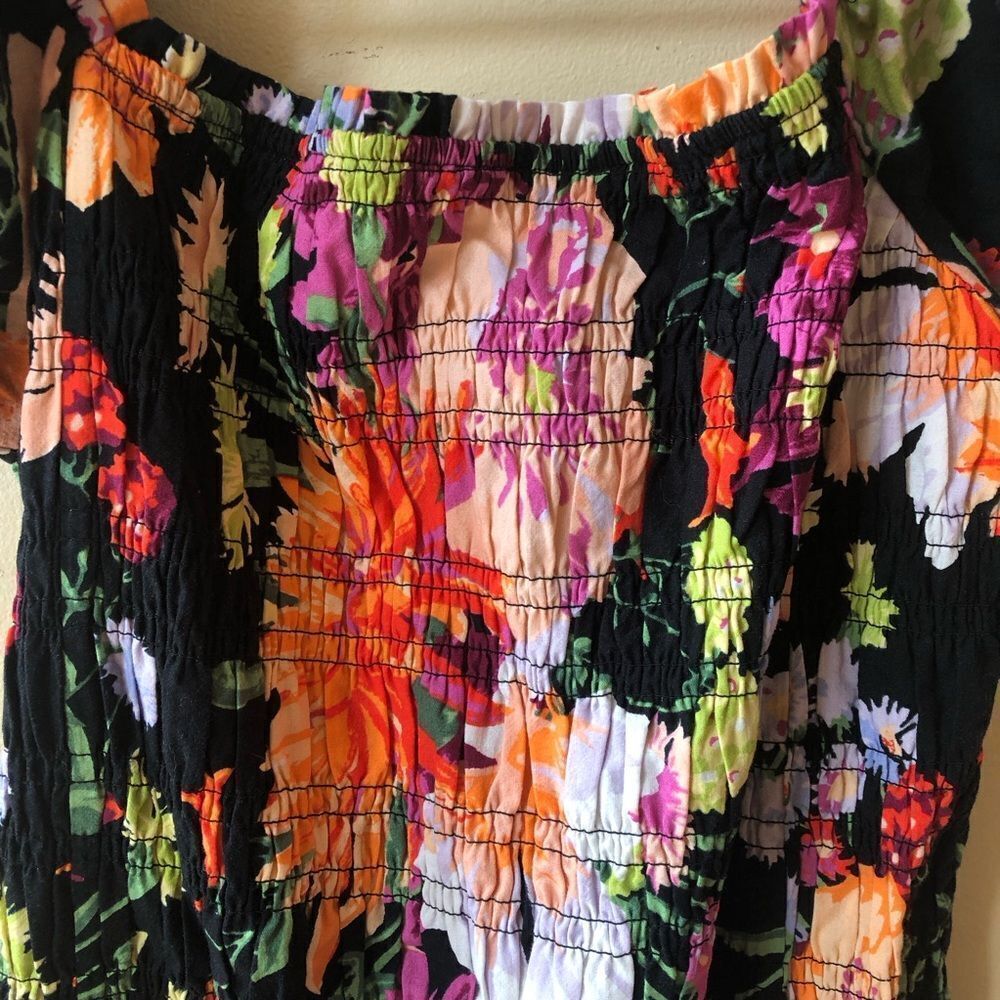 H&M SMOCKED OFF-THE-SHOULDER DRESS - Picture 6 of 10